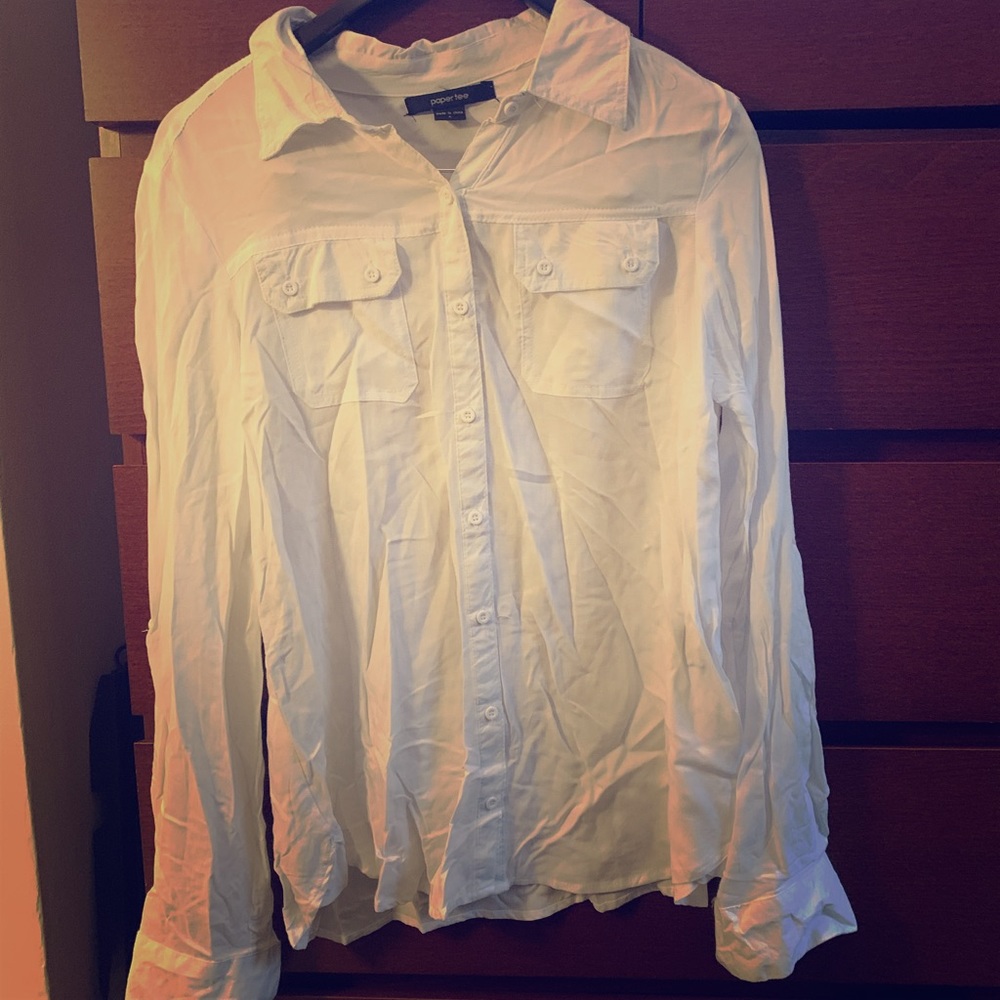 White Vest Blouse